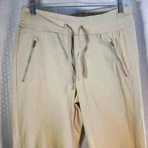 Athleta Size 4 Tan Trekkie North Jogger stretch, athletic, zippers - Picture 2 of 14